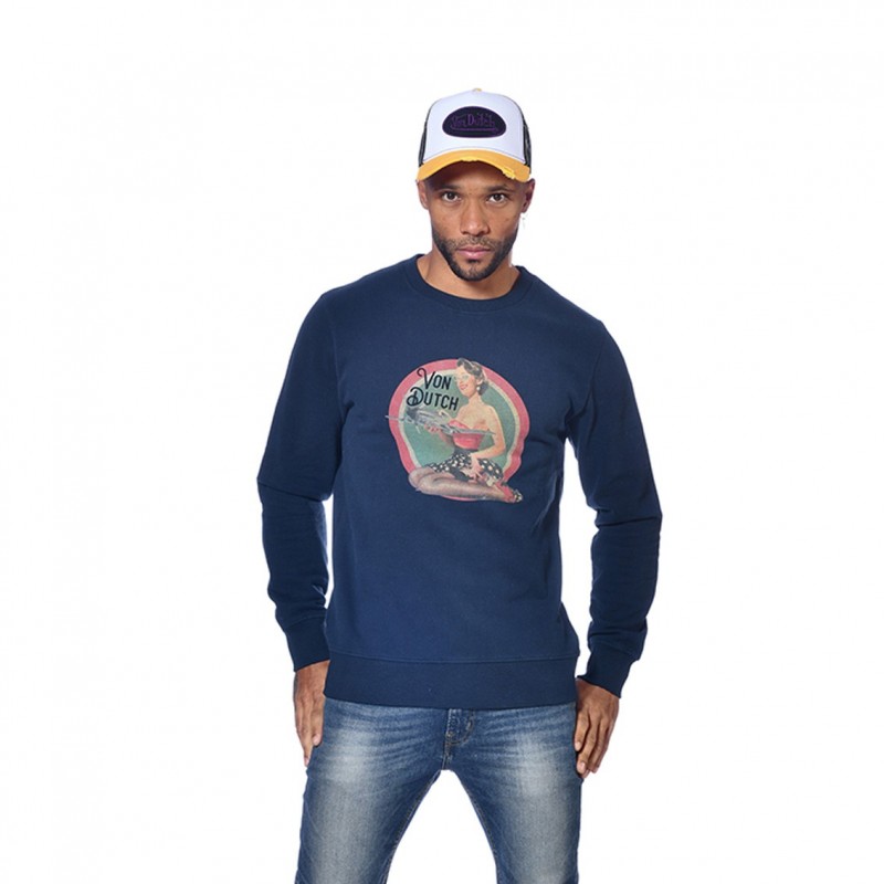 Sweat col rond homme et print Bobby