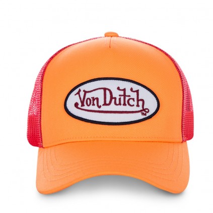 Casquette baseball filet Von Dutch Fresh Orange vue de face