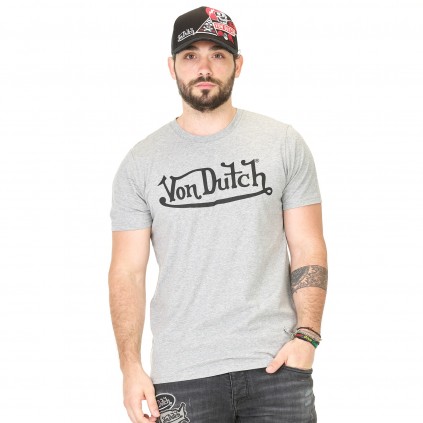 Men's Von Dutch Gray Best T-Shirt front