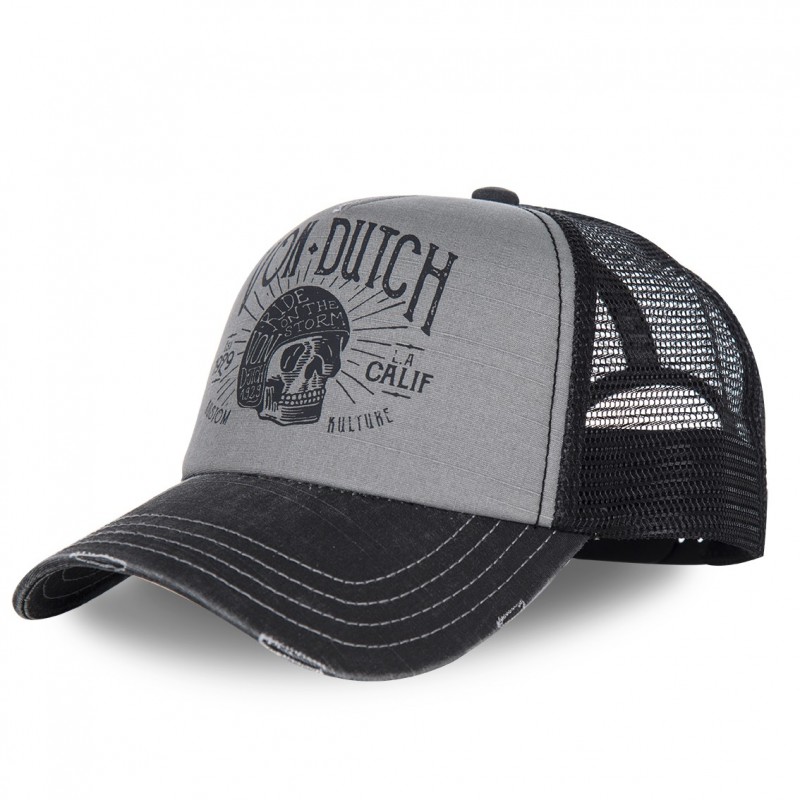 Grey and black Von Dutch Colors baseball cap