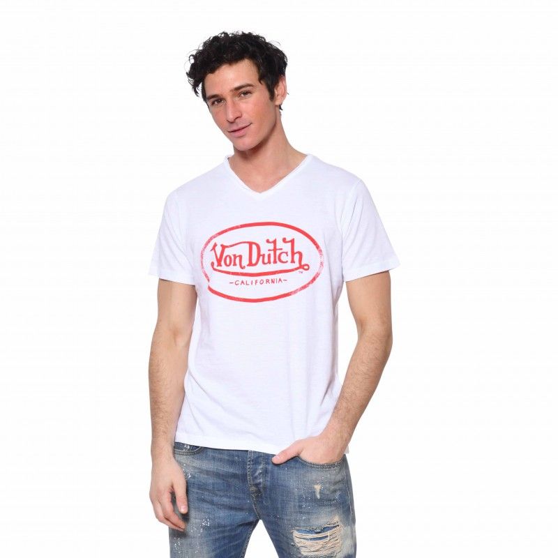 Von Dutch Ron white slim fit T-shirt 