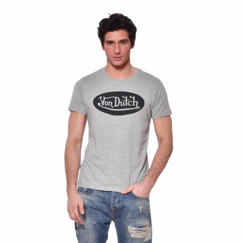 Von Dutch Front grey cotton T-shirt 