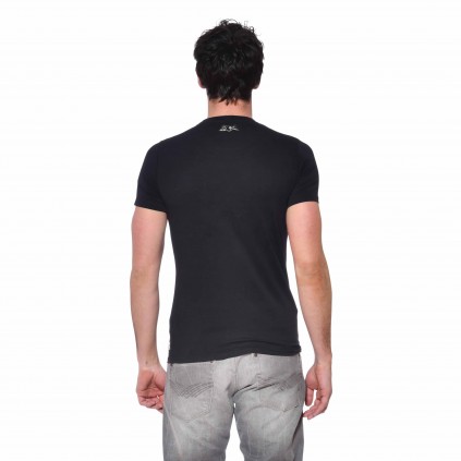 Men's Von Dutch Stee black cotton T-shirt back