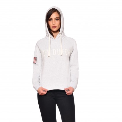 Women's Von Dutch Lexie Light Grey Sweatshirt With Hood