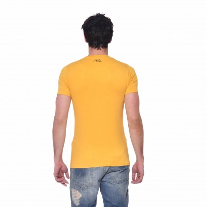 Men's Von Dutch Life yellow T-shirt back