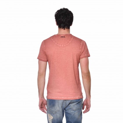 Men's Von Dutch Ron orange T-Shirt back