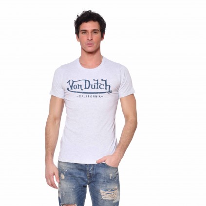 Men's Von Dutch Life white T-shirt front