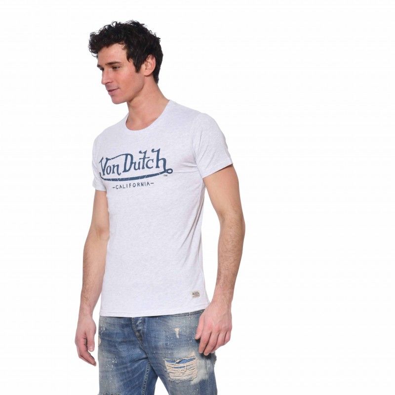 Men's Slim Fit Life white T-Shirt - Von 