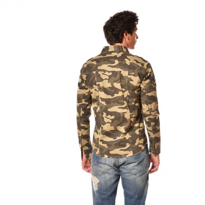 Chemise homme manches longues Camouflage War