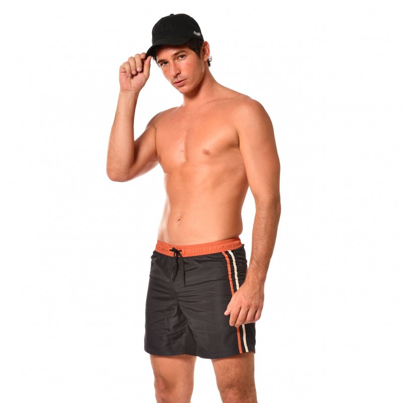 Boardshort homme bicolore avec bandes latérales